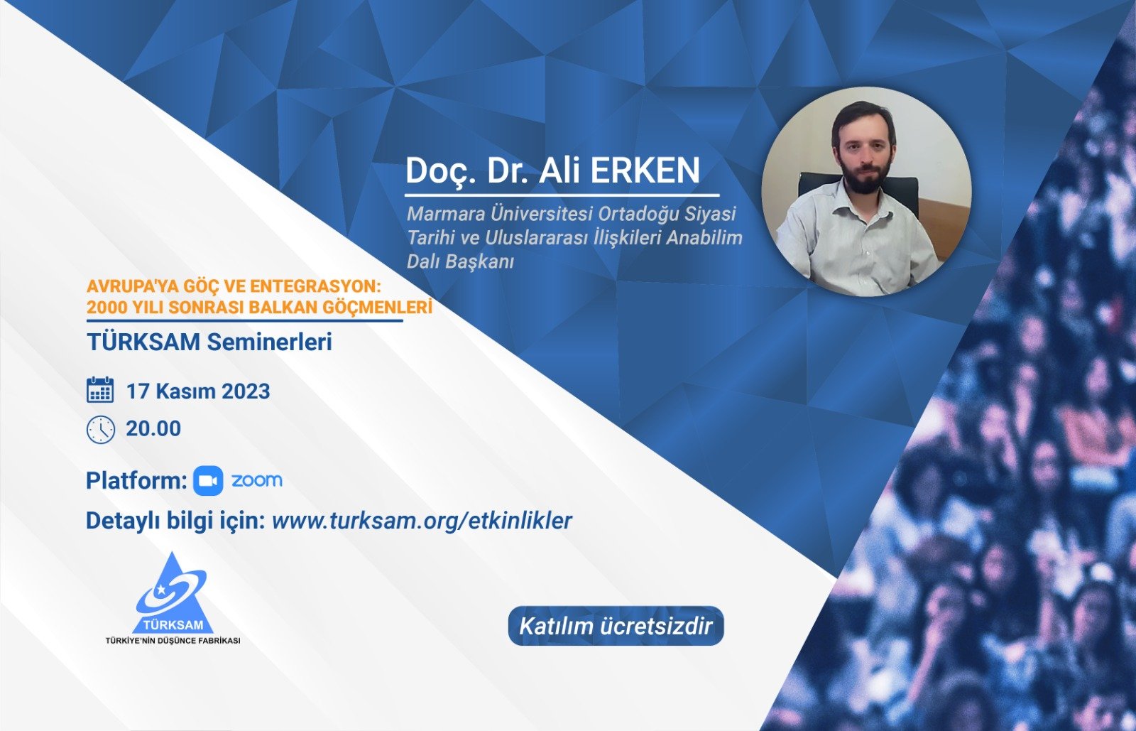 Seminer: ‘Avrupa'ya Göç ve Entegrasyon: 2000 Yılı Sonrası Balkan Göçmenleri’