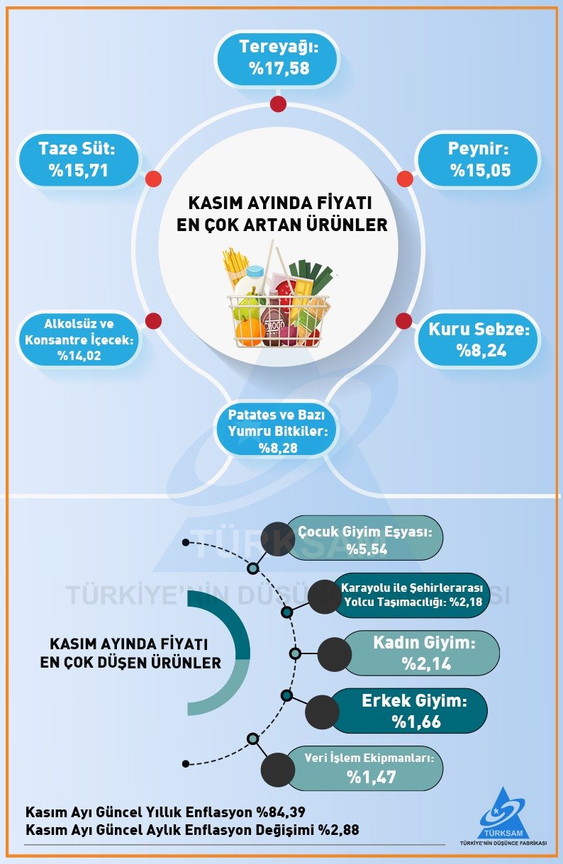 Fiyatı En Çok Değişen Ürünler, Kasım 2022